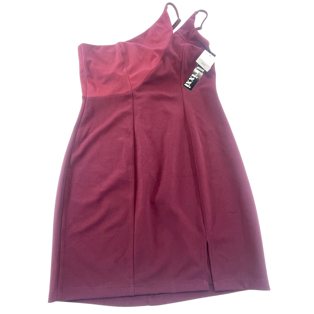 Speechless One Shoulder Mini Dress Size 13 Maroon Sleeveless‎ Party Cocktail NWT